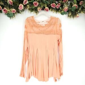 Free People Jojo Long Sleeve Mixed Media T-Shirt